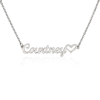 Name Necklace with Heart