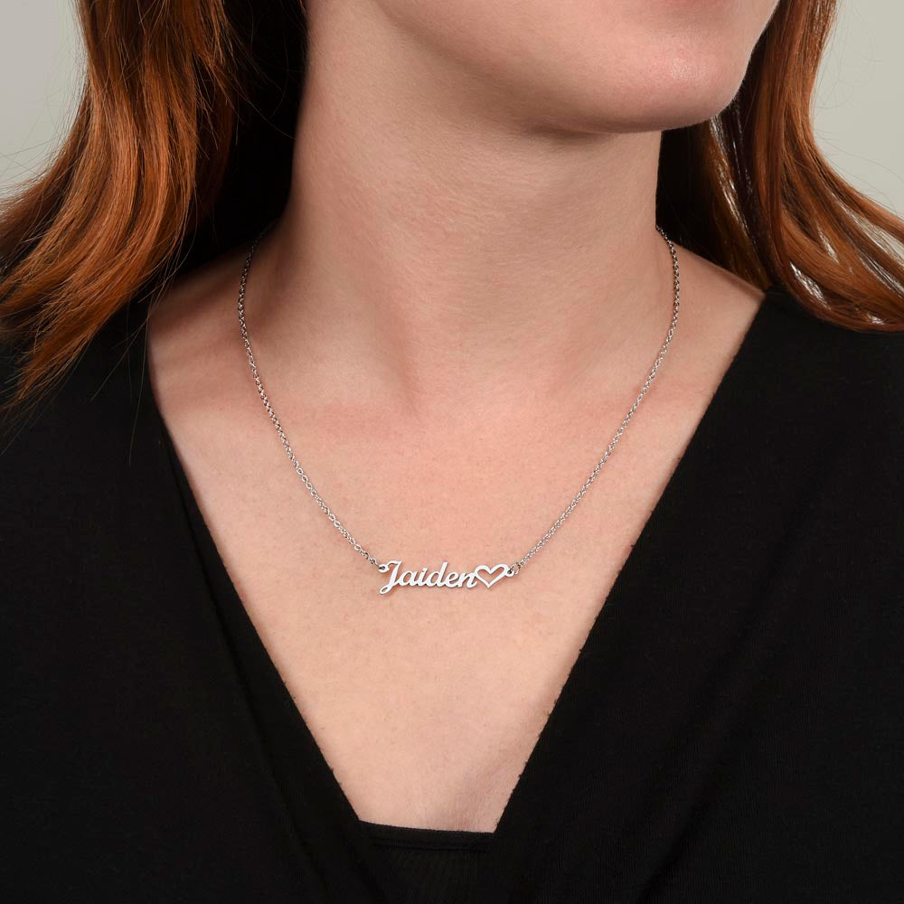 Name Necklace with Heart