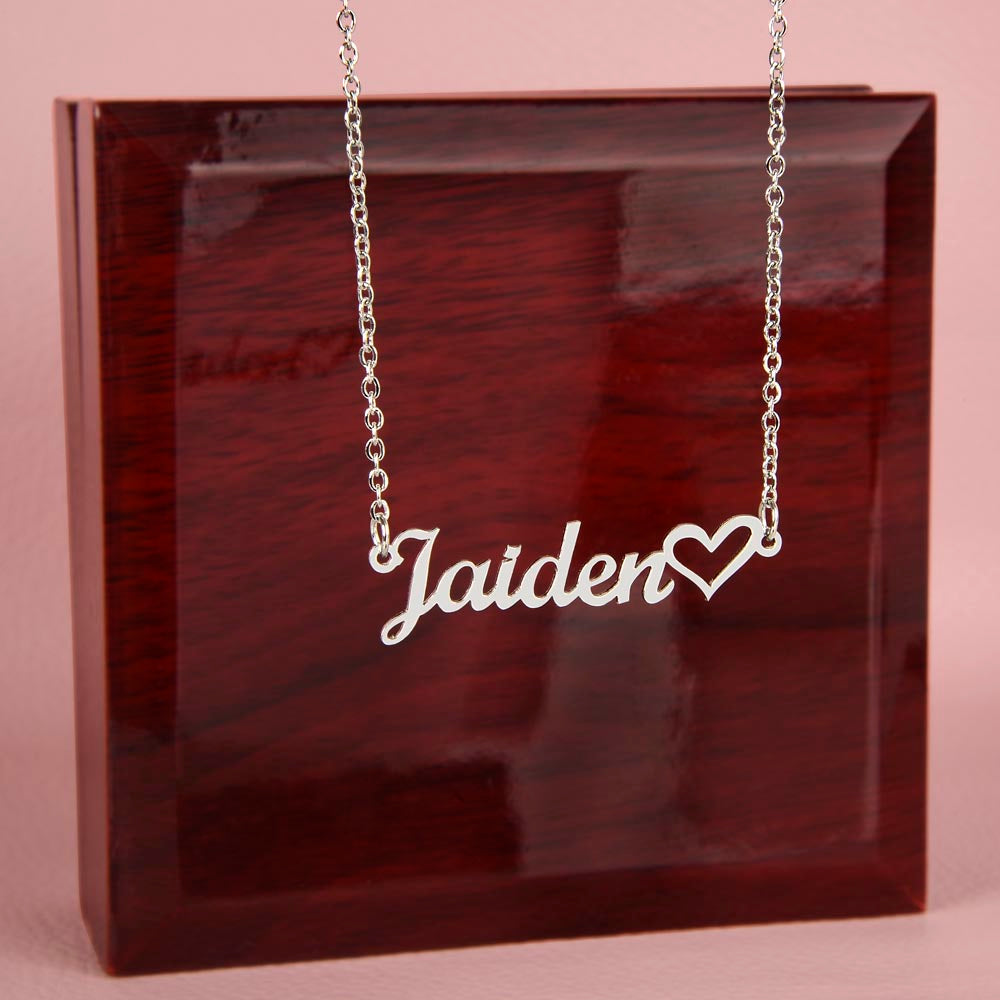 Name Necklace with Heart