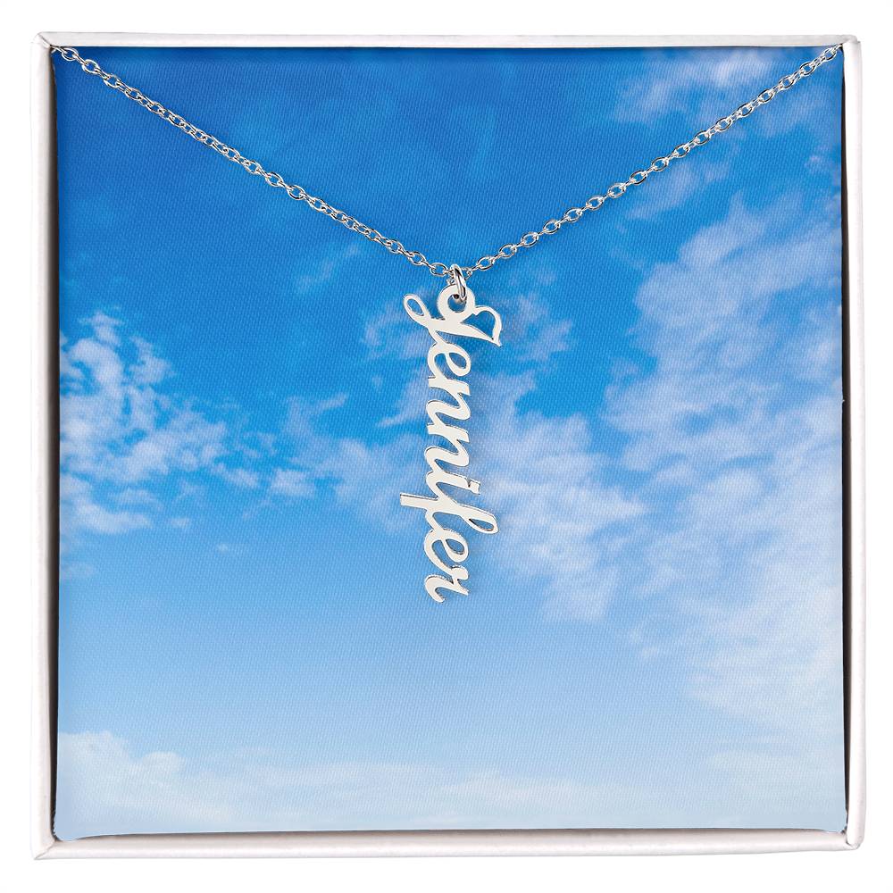 Personalized Vertical Name Necklace