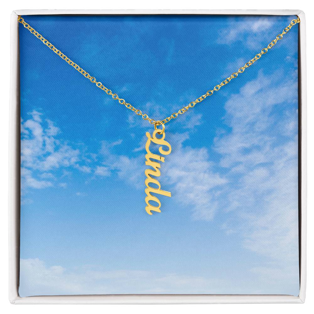 Personalized Vertical Name Necklace